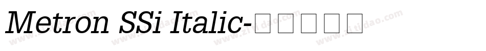 Metron SSi Italic字体转换